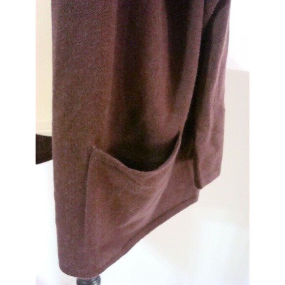 NWT New Womens XL 1X 2X Ryllace Plus 100% Cashmere Open Cardigan Sweater Red Drk - Picture 3 of 5